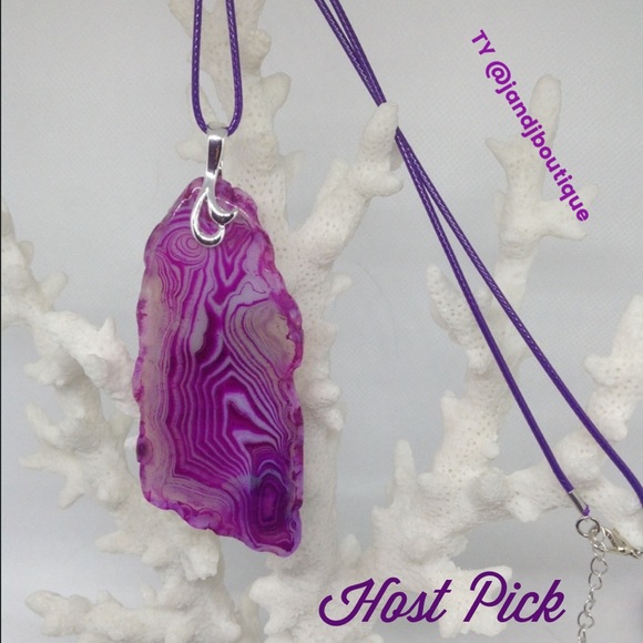 Crazy Lace Agate Necklace on Waxed Cotton Cord - Picture 9 of 12